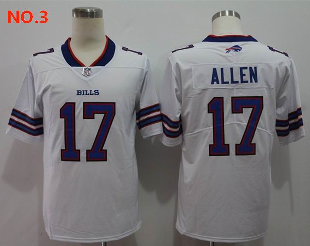 Men's Buffalo Bills #17 Josh Allen NFL Jersey White ;